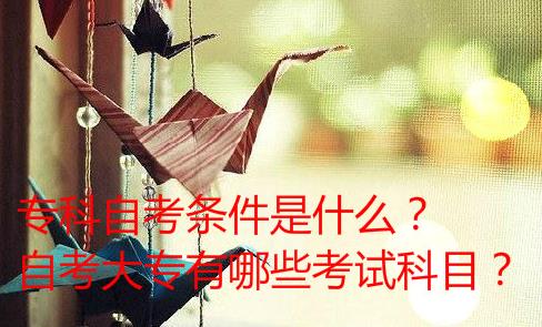 专科自考条件是什么?自考大专有哪些考试科目?