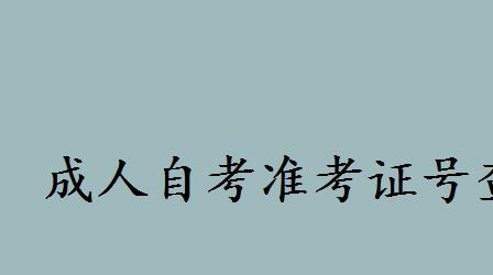成人自考准考证号查询方法有哪些?用身份证号查考生号正确吗