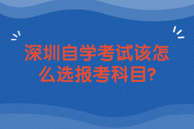 东莞自学考试该怎么选报考科目?